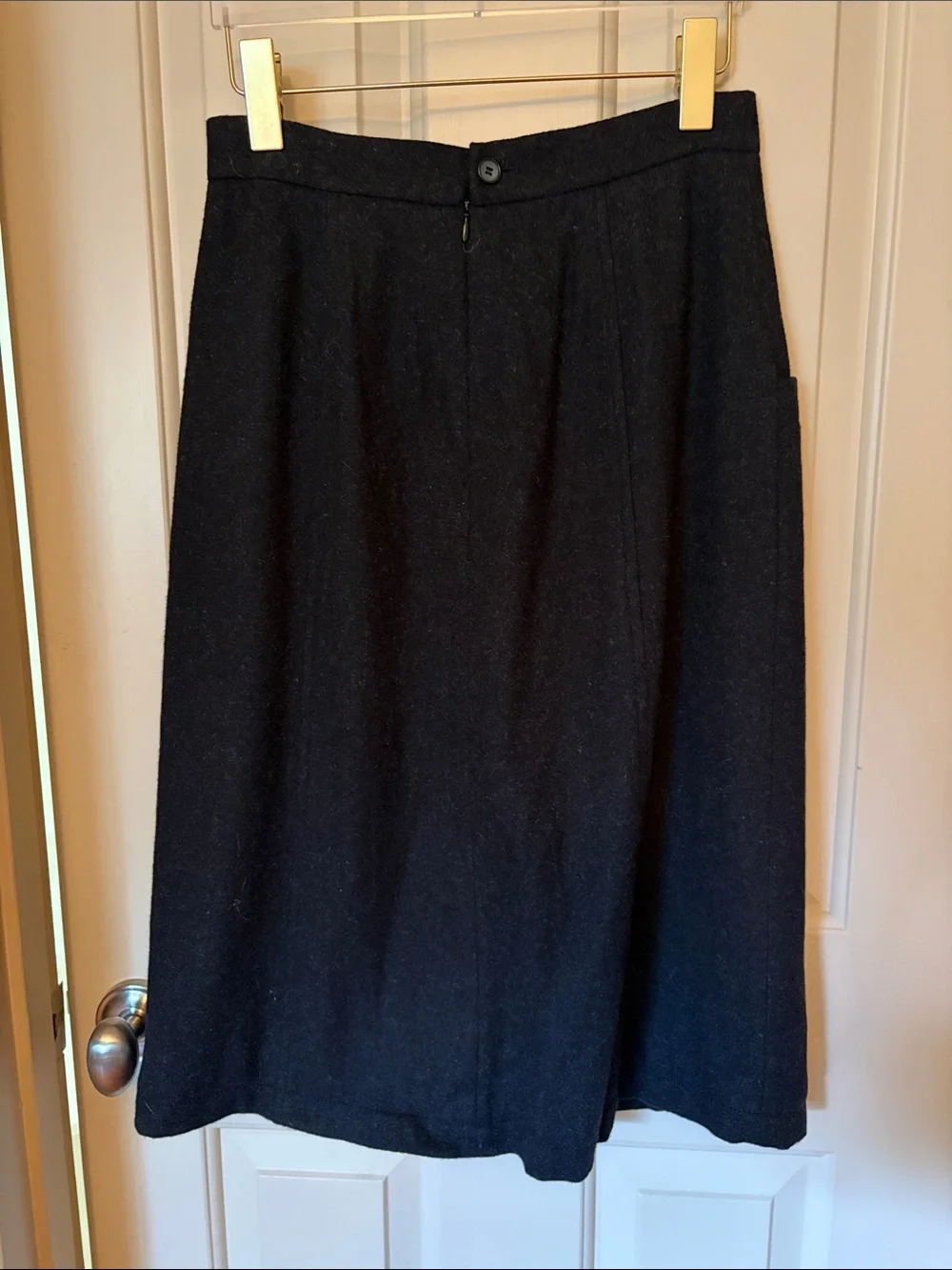 Black Embroidered Pocket A-Line Skirt - Picture 2 of 8